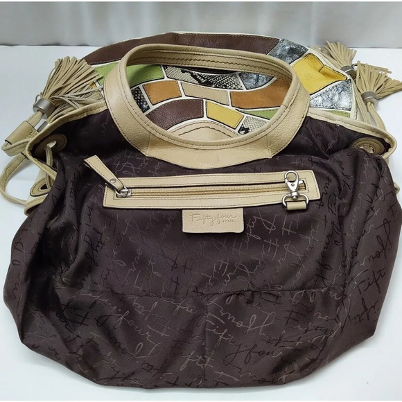 Fossil Fifty Four Patchwork Multicolor Leather Hobo Shoulder Bag - Picture 11 of 16